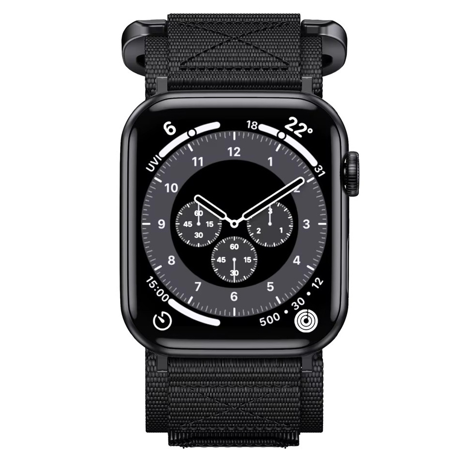 Apple Uhrenarmband Nylon, Schwarz, Unisex - Bild 3