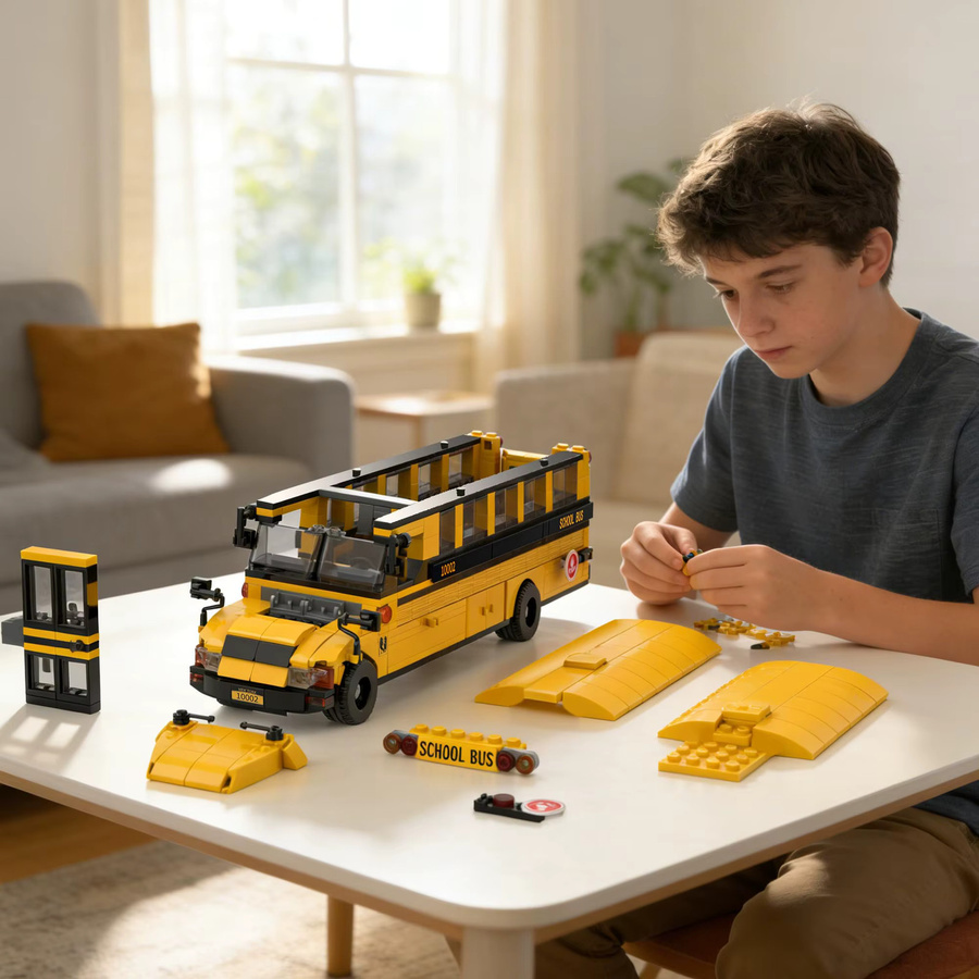 AMAZINGBLOKS Schulbus, Bausatz, 788 Teile, ab 14 Jahren - Bild 5