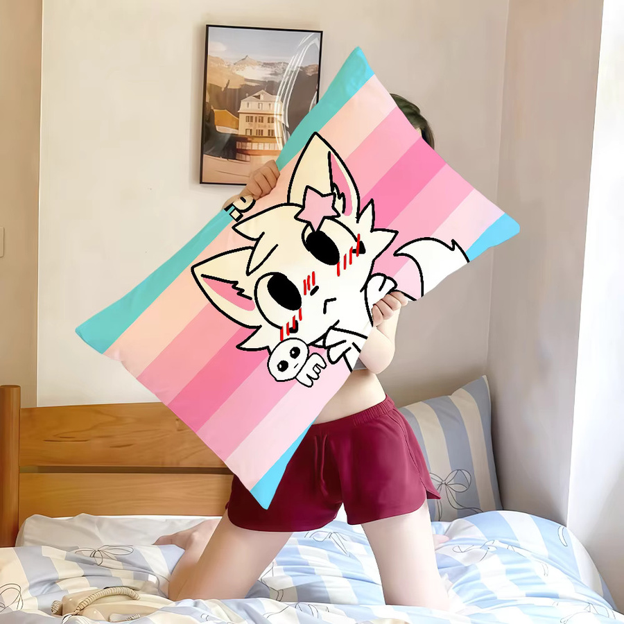 Sanrio Kawaii Kissenbezug mit niedlicher Cartoon-Katze für dein Sofa oder Wohnzimmer - Bild 3