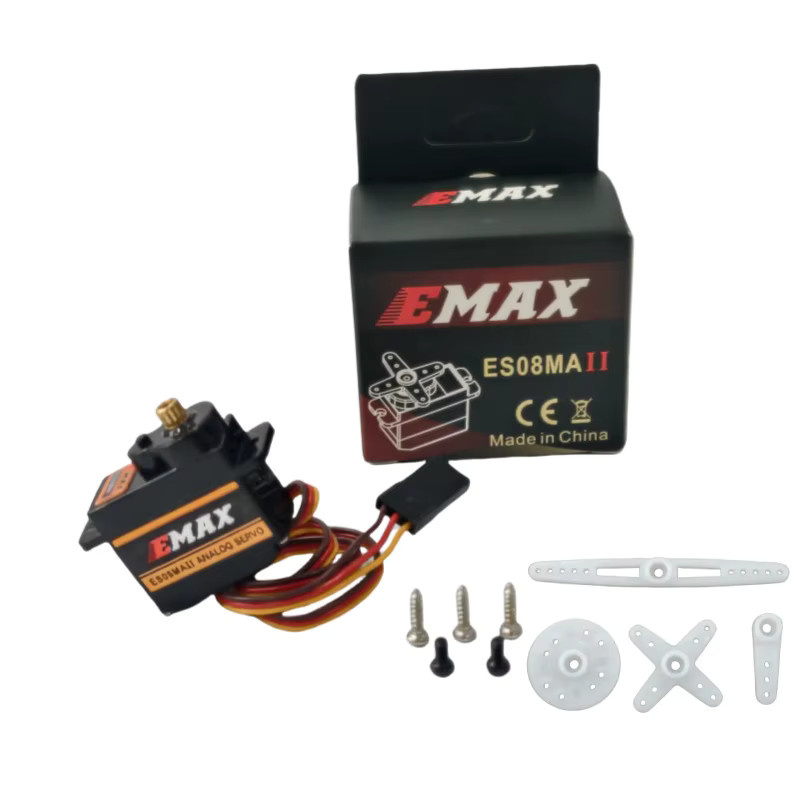 Emax ES08MA II Servomotor, Mini Metal Gear Servo, Schwarz - Bild 2