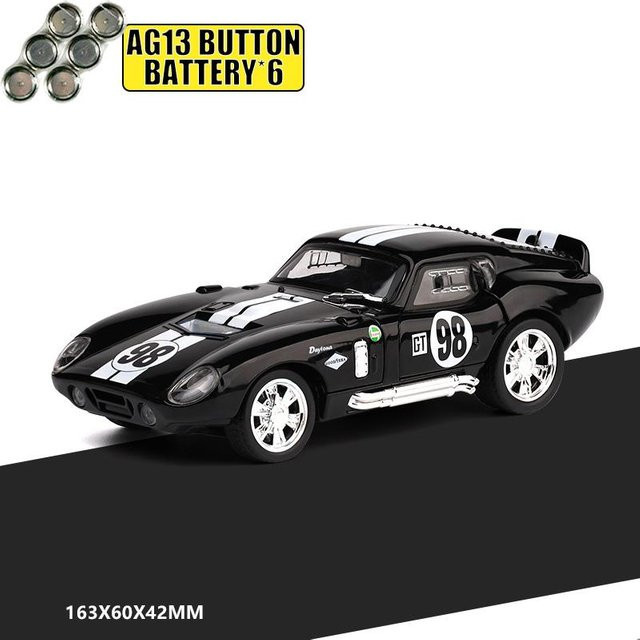 Linyi toy car Shelby Cobra Daytona Coupe Modellauto, 1:32, Schwarz, ab 18 Jahre - Bild 1