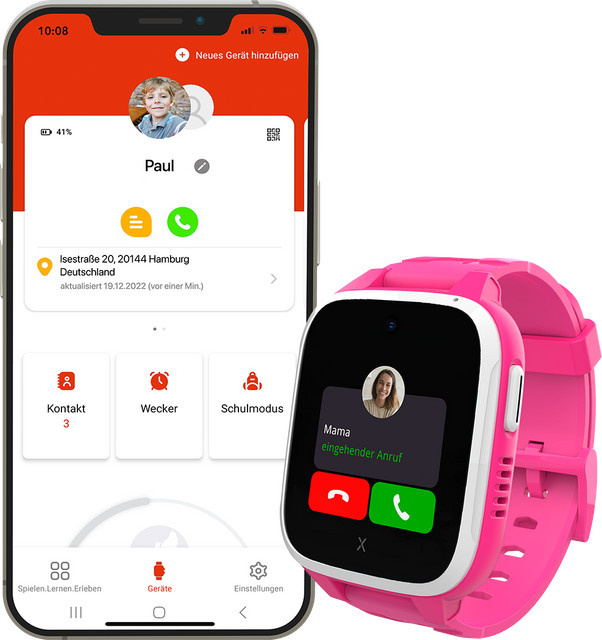 Xplora XGO3 Kinder-Smartwatch in Pink mit GPS und Mobilfunkfunktion - Bild 1