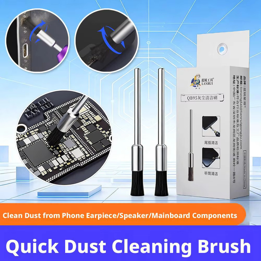Lanrui QB95 Staubreinigungsbürsten Set für Mobiltelefone und PCB Motherboard Reparatur, 10 Stück, 2,35 mm und 3,0 mm - Bild 2