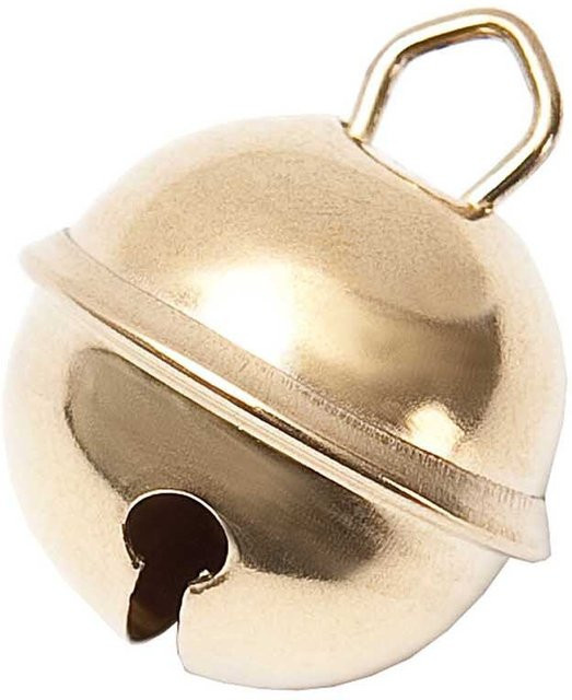 Rico Design Glöckchen goldfarben aus Metall für Weihnachten, 6 Stück, Durchmesser: 12 mm - Bild 1