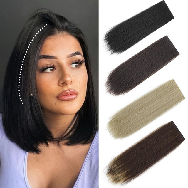 Clip-in-Haarverlängerung, synthetisch, 30 cm, Damen - Bild 1