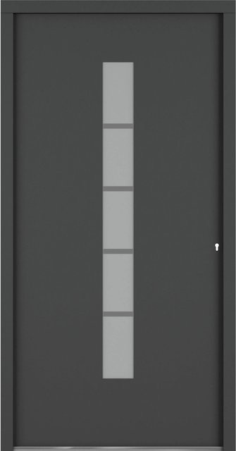 Roro Haustür OAE 1202 aus Aluverbund und Stahl mit Glaseinsatz in Weiß-Anthrazit, B: 100 cm, H: 210 cm, DIN Rechts - Bild 1