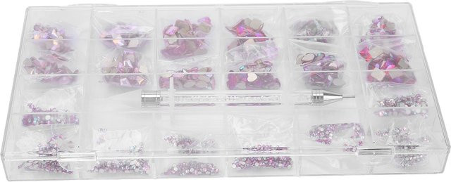 TOMTOP JMS Nagelsteine Glas Strassstein-Set, White, Glänzend - Bild 1