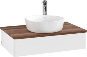 V&B Waschtischunterschrank Antao mit Beleuchtung, Farbe: Weiß, B/T/H: 80 x 50 x 19 cm - Bild 1