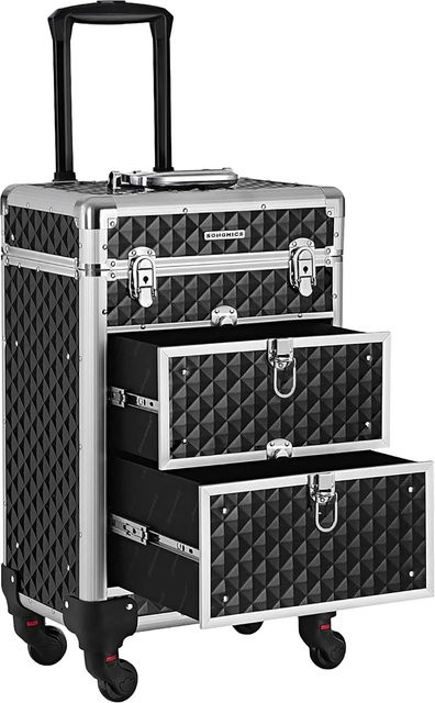 Songmics Kosmetikkoffer Graice mit Rollen, Schwarz, H x B x T: 56 x 34 x 24 cm - Bild 1