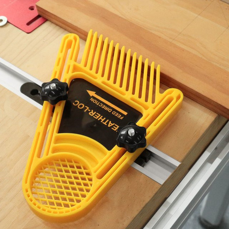 FNICEL 2-teiliges Feder-Loc-Board-Set für die Holzbearbeitung mit T-Nut und Gehrungsschlitzen für Tischkreissägen, Bandsägen und Fräsen