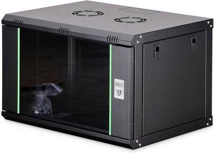 Digitus Dynamic Basic DN-19 07-U-EC-SW Netzwerkschrank 19 Zoll Wandgehäuse Schwarz RAL 9005 B/T/H: 600 x 450 x 416 cm - Bild 1