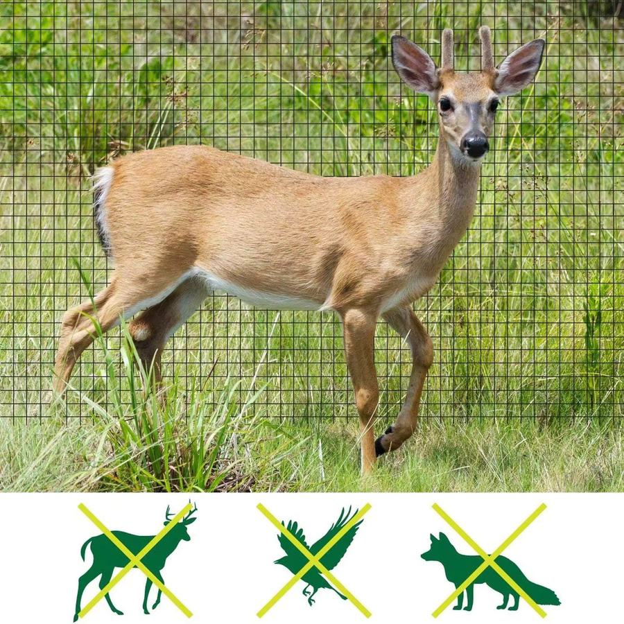Wildschutznetz Schwarz für Vögel und Rehe, wiederverwendbares Schutznetz für Pflanzen, Obstbäume und Gemüse, Breite: 2,1 m, Länge: 30 m - Bild 2