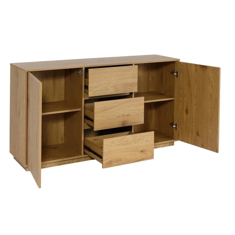 Sideboard MCW-J78 in Eiche-Optik mit Soft-Close-System, B/H/T: 160 x 86 x 40 cm - Bild 3