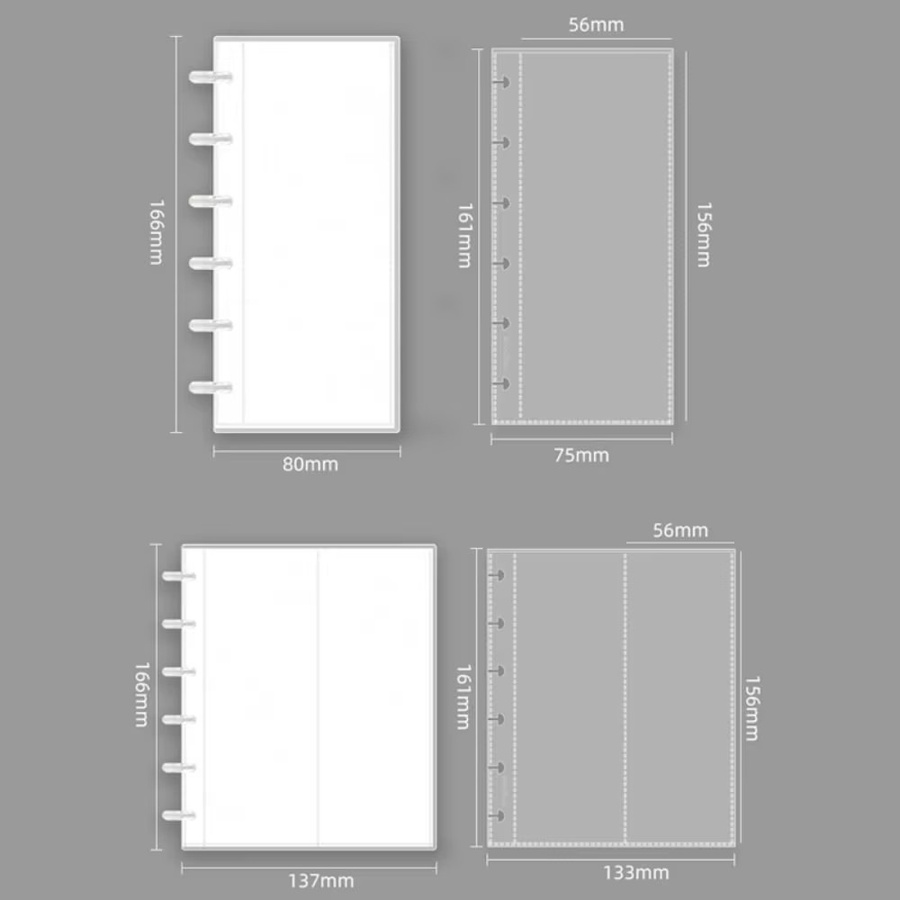 Transparentes vertikales Fotoalbum aus Kunststoff für die Aufbewahrung von Fotokarten und losen Blättern - Bild 3