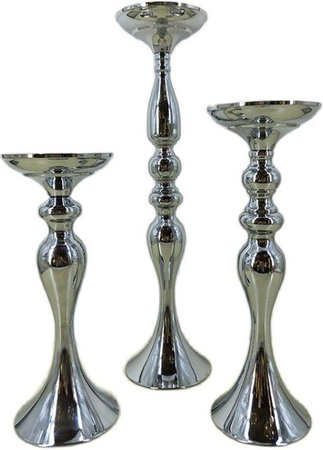 NatureBell Meerjungfrauen-Kerzenhalter aus Metall in Silber, Höhe: 50 cm
