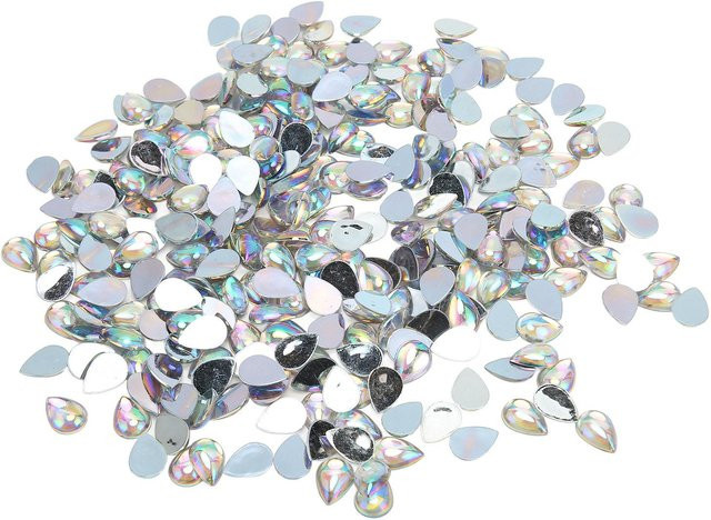 OutsideWorld Nail Art Strasssteine, 500 Stück, White, Glänzend - Bild 1