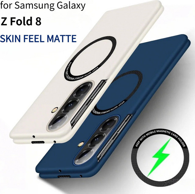 Ultra-schlanke und matte Schutzhülle aus hartem PC für Samsung Galaxy Z Fold 8 7 6 5 4 mit MagSafe Kompatibilität in Schwarz - Bild 1