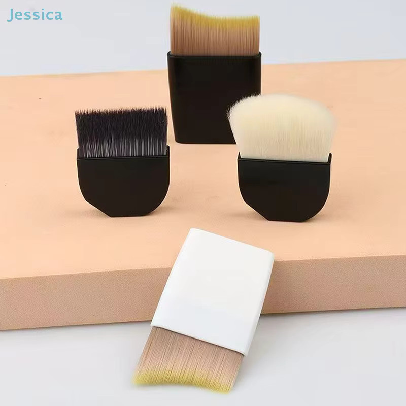 Foundation-Make-up-Pinsel, flach, halbmondförmig, kurzer Griff - Bild 4
