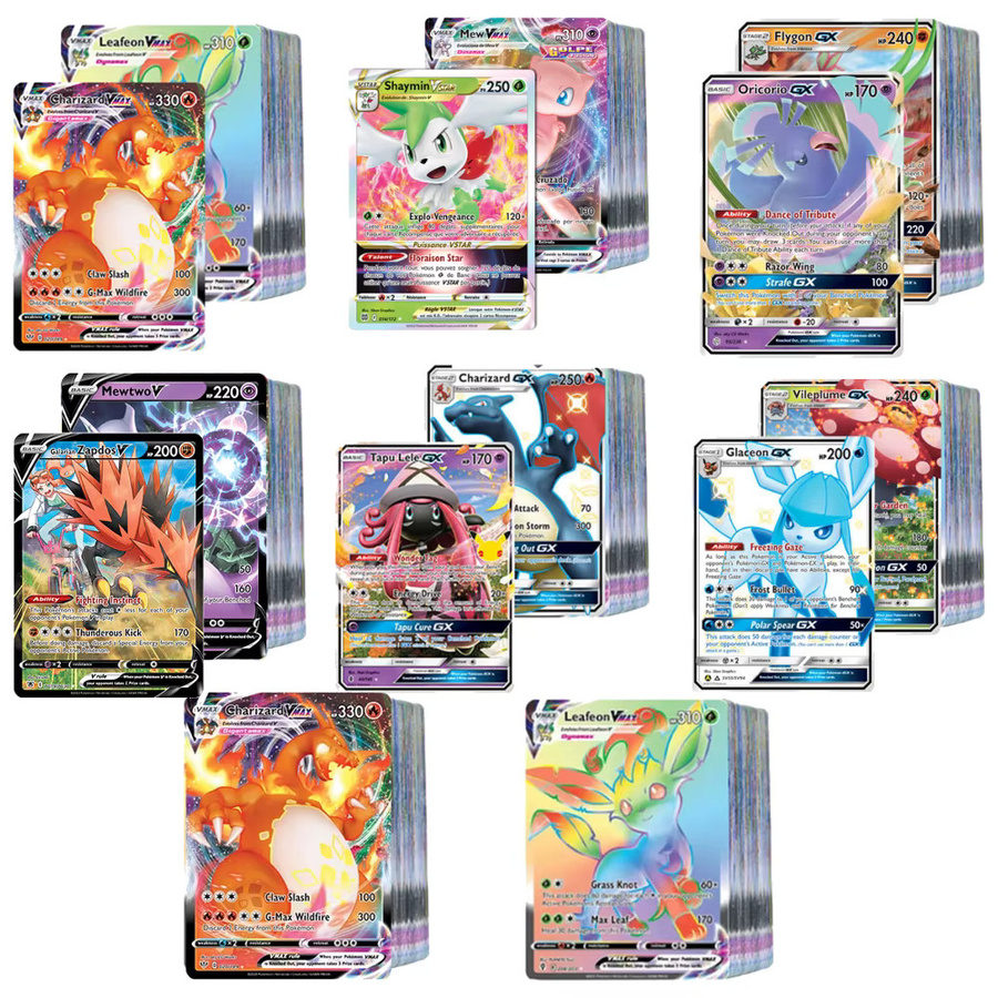 Bandai Pokémon TCG GX & VMAX Karten, Englische Version, 100/200 Stück - Bild 2
