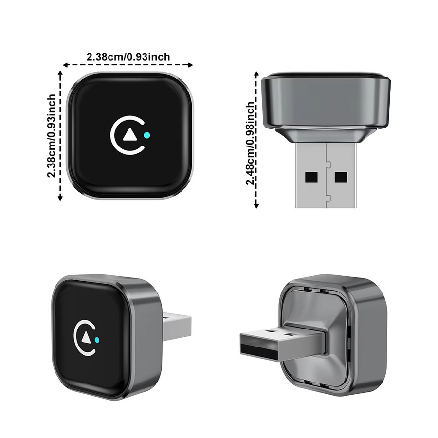 FLIXIVI 2-in-1 Kabelloser CarPlay-Adapter und Android Auto Dongle in Schwarz für kabelgebundene Fahrzeuge - Bild 3