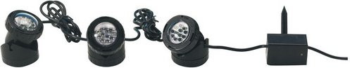 HEISSNER LED-Unterwasser-Spot Aqua Light Set, 3 Stück, warmweiß, schwarz - Bild 1