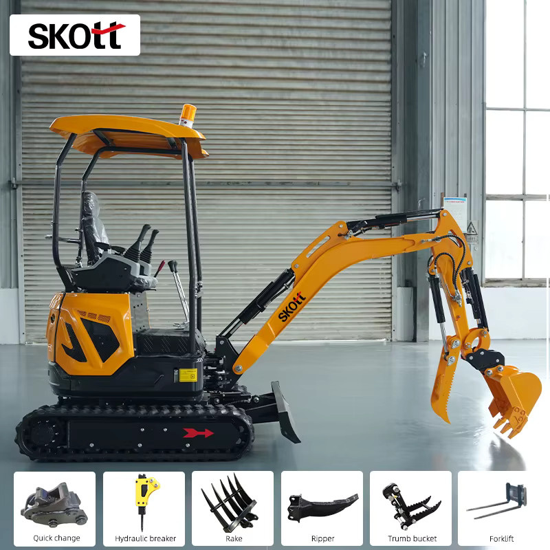 Skott Minibagger 1,8T in Gelb CE-zertifiziert - Bild 2