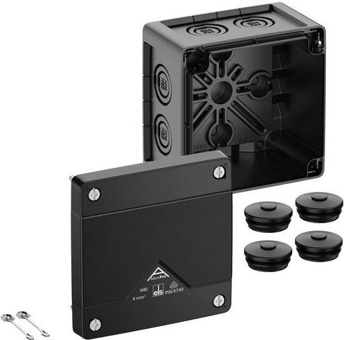 Spelsberg Abzweigkasten 40400001 Schwarz B/T/H: 10,2 x 10,2 x 7,0 cm IP66 IP67 IP69 - Bild 1