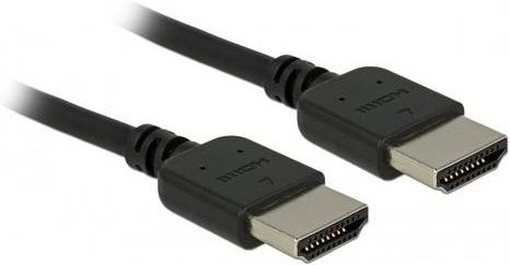 Delock HDMI Anschlusskabel Schwarz 2m mit vergoldeten Steckkontakten für 4K UHD - Bild 1