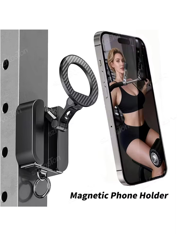 SZKOSTON Magnetischer Handyhalter mit Universal-Tablett und Tischklemme in Schwarz für iPhone 12–17 Serie - Bild 7