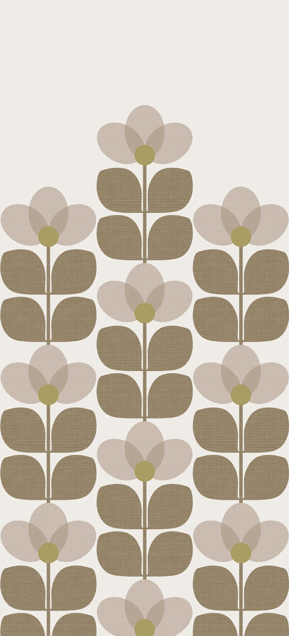 Isidore Leroy Mural Flower Wandtattoo Floral in Naturel, Beige und Braun aus Papier - Bild 1