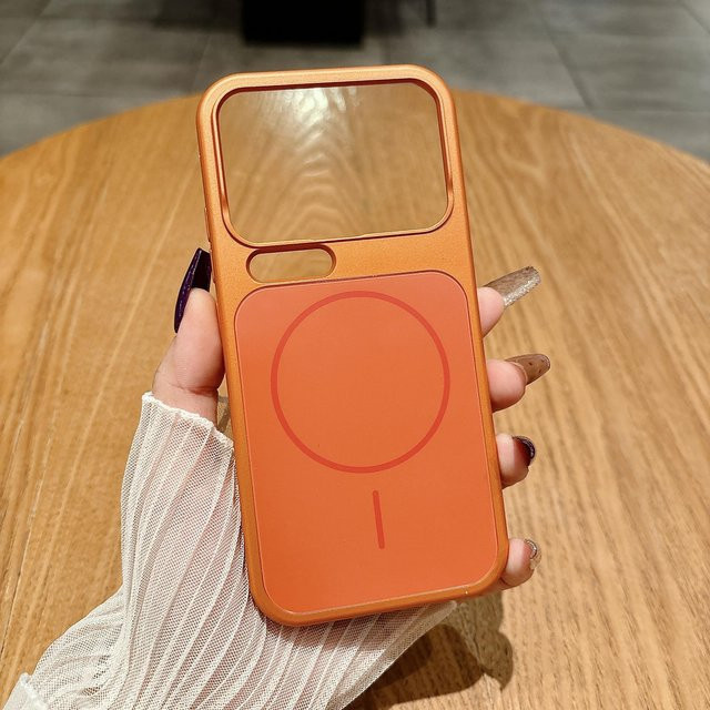 UYFRATE Stoßfeste magnetische Handyhülle für Xiaomi 17 Pro Max, Mi 17 Pro, Mi17 in Orange mit kabelloser Ladefunktion und kratzfestem mattem Design - Bild 1