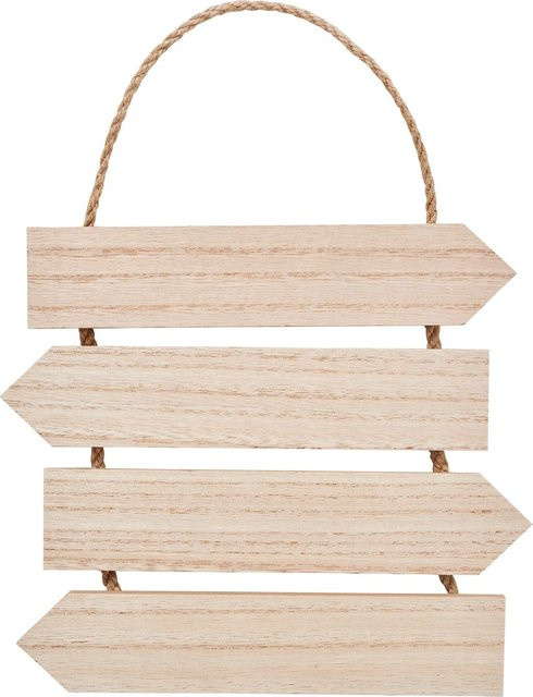 VBS Hängeschild Wegweiser mit 4 Richtungspfeilen in Beige, Klein - Bild 1