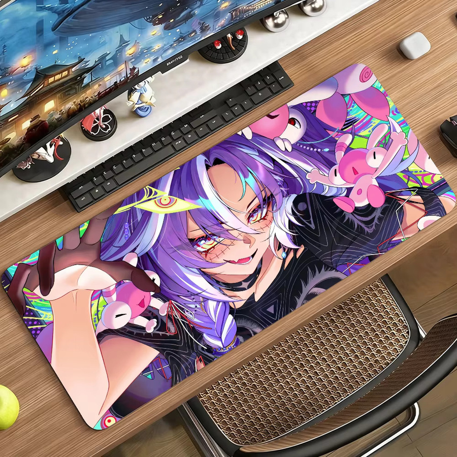 M-Michi Mochievee Vtuber Mauspad in Multicolour, rutschfeste Gamer-Computermatte für Schreibtisch und Laptop - Bild 5