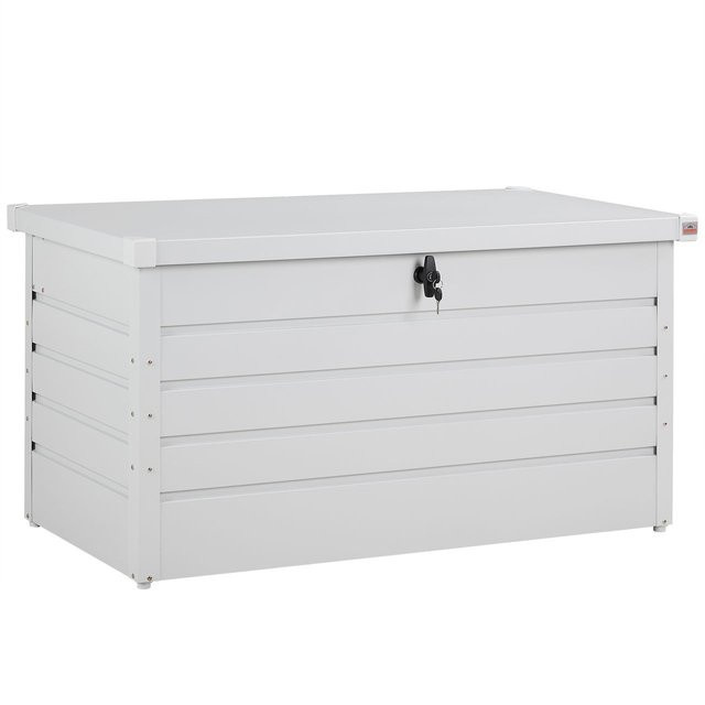 Gardebruk Abschließbare Auflagenbox aus Metall in Weiß, B: 62,0 cm, T: 63,0 cm, H: 62,0 cm - Bild 1