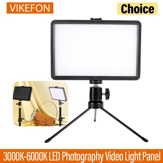 Mcoplus LED Fotostudio Video-Fülllicht Panel mit RGB-Filtern für Live-Streaming und YouTube, Schwarz, Multicolour - Bild 1
