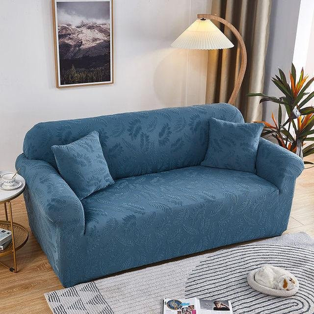Yiran Furniture Jacquard Sofabezug für 1-Sitzer, elastisch, Blau, Breite: 90-140 cm - Bild 1