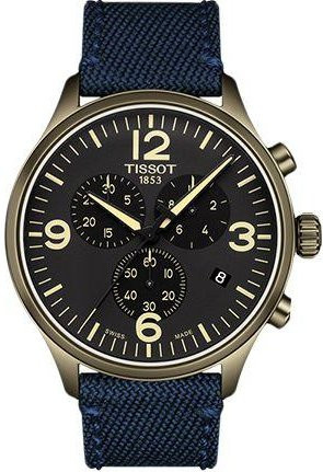 Tissot Armbanduhr, Quarz, Edelstahlgehäuse, Textil, Schwarz, Herren - Bild 1