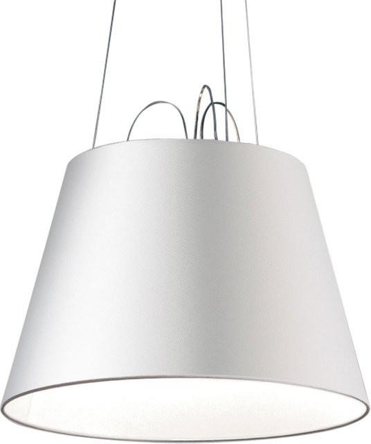 Artemide Tolomeo Mega 52 Sospensione Pendelleuchte aus Aluminium in Silber mit verstellbarem Satinschirm - Bild 1