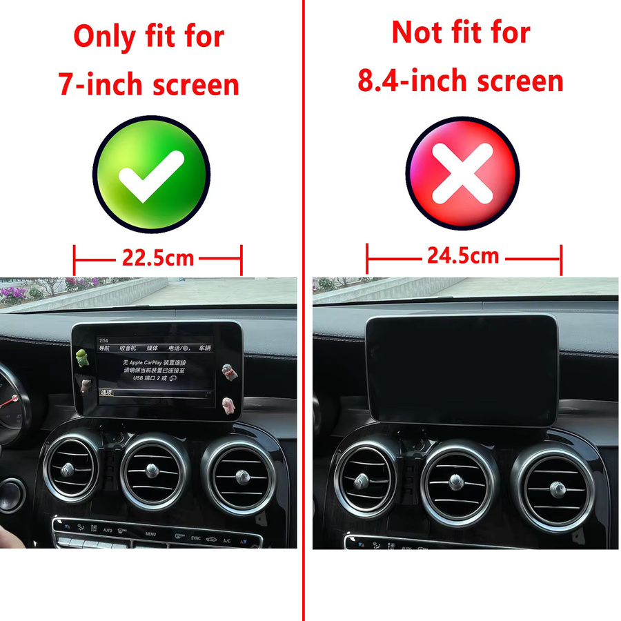 Magnetischer Autotelefon-Bildschirmhalter für Mercedes Benz C-Klasse W205 in Schwarz mit kabellosem MagSafe-Laden - Bild 2