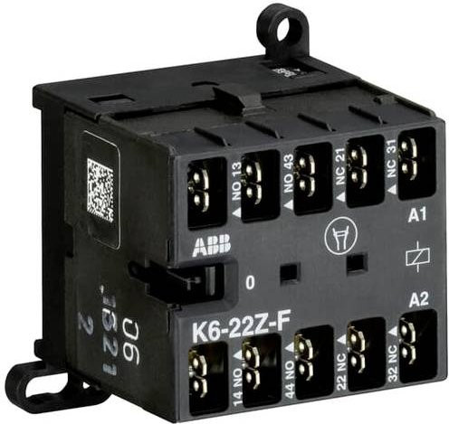 ABB K6-22Z-F-03 Kleinschütz mit 2 Schließern und 2 Öffnern in Schwarz - Bild 1