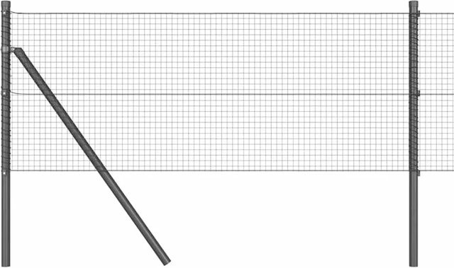vidaXL Zaunpfosten aus Stahl und PVC in Grau, Höhe: 100 cm, Breite: 1,9 cm, Tiefe: 1,9 cm - Bild 1