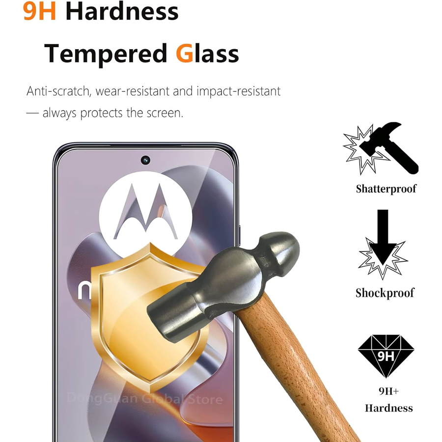 Motorola Moto Edge 50 Neo Displayschutzfolie aus gehärtetem Glas, transparent, 2/3/4 Stück - Bild 3