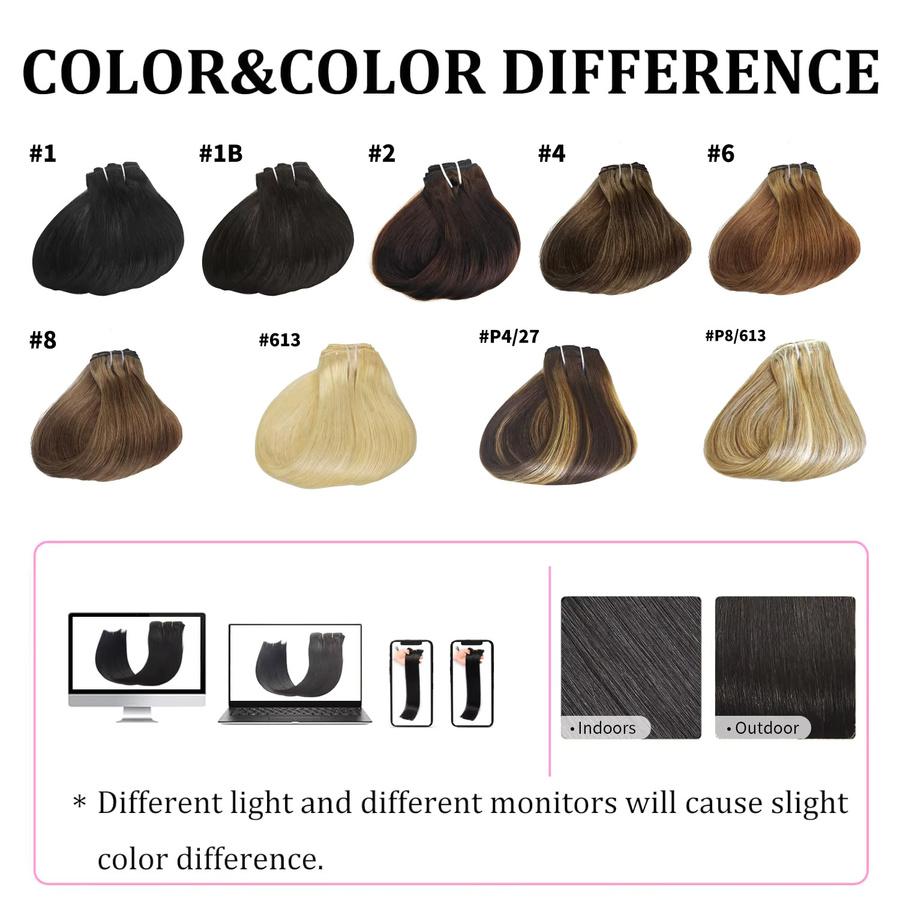xbeauty Clip-in-Haarverlängerungen, 100 % brasilianisches Remy-Echthaar, 8 Stück, Schwarz, Unisex - Bild 6