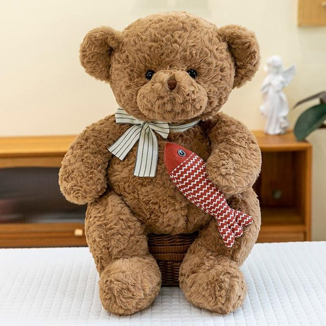 Angelbär-Puppe, arktische Teddybär-Puppe, Plüsch / Textil, 35cm - Bild 1