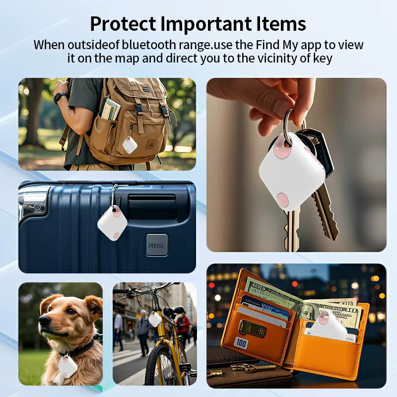 Wesense Smart Tag USB-C Tragbarer Langstrecken-Tracker für Apple Find My App, Weiß - Bild 4