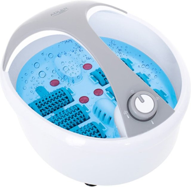 Adler Fußmassagegerät mit Heizung & Sprudelfunktion, Weiß, Unisex - Bild 1
