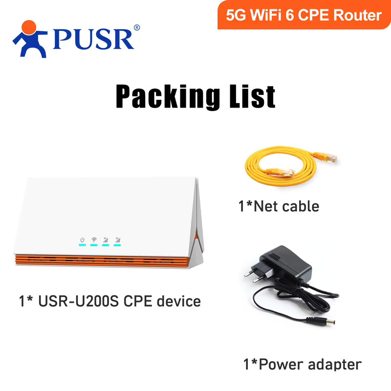 PUSR U200 Global 4G/5G Dual Band WiFi6 AX3000 CPE Router mit SIM-Kartensteckplatz, Qualcomm IPQ5018, 4 Gigabit-Ports, FWA, Weiß - Bild 2