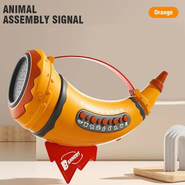 Discover Intime Tiergeräusch-Hupe Trompeten-Geräuschmacher, Musikinstrument, orange, ab 14 Jahren - Bild 1