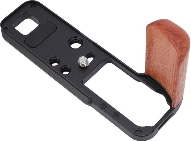 Fujifilm L-Winkel Kamera-Griff mit Holzhandgriff für Fuji X100VI in Schwarz aus Aluminiumlegierung - Bild 1
