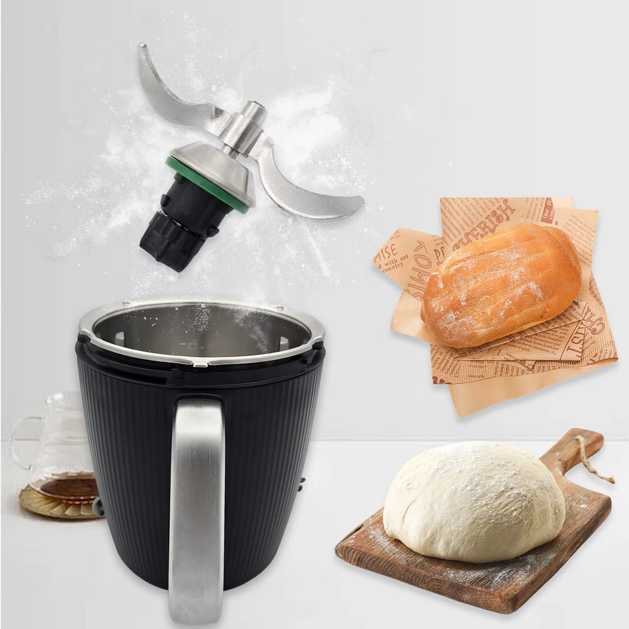 Vorwerk Edelstahl-Knetklinge für TM5, TM6 und TM7 in Silber zur Teigbearbeitung und Pastenherstellung - Bild 4